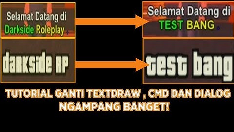 TUTORIAL GANTI TEXTDRAW, CMD DAN DIALOG || EXAGEAR