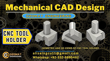 CNC Tool Holder, CNC Lathe Tool Holder, 3D CAD Design, CAD Model, Inventor, AutoCAD