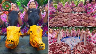 Massive Beef Feast: 55 KG Spleen Kosha, Beef Kidney & Cow Head Curry! | LIVE