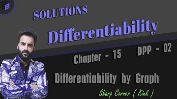 Differentiability DPP Number 2 Solutions | Differentiability using Graphs | Sharp Corner ( Kink )