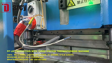 PP Lid production with Three Station Thermoforming machine