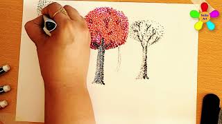 How to Draw Using Dots/for Beginners/dot painting for beginners
