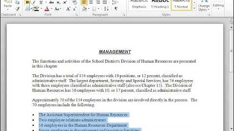 Remove Bullets or Numbering - Word 2010