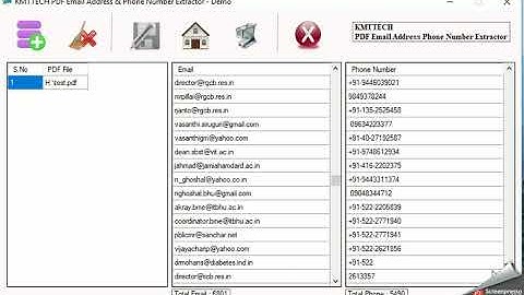 Extract Email Addresses from PDF
