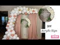 DIY Round Acrylic Sign | Wedding Sign | Baby Shower Sign | Bridal Shower Backdrop