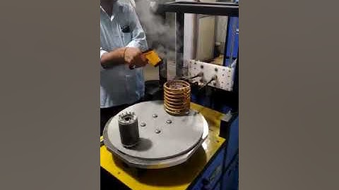 Shaft insert induction machine for Alluminium cast electric motor | शाफ़्ट फिटिंग मशीन