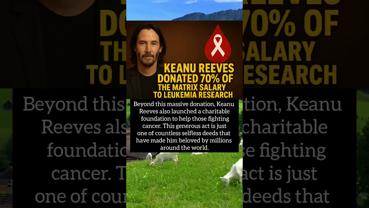 Keanu Reeves Donated 70% of The Matrix Salary to Leukemia Research