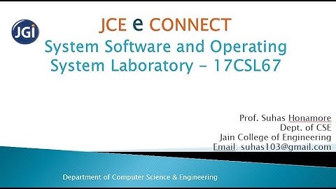 JCE CSE 17CSL67 SSOS Lab   E 1a