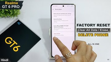 How to erase all data in realme gt 6t | Realme gt 6 factory reset kaise kare | Reset app data