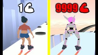 MOST INCREDIBLE SKY SKATING EVOLUTION! Max Level Strong & Speed in Sky Roller! (9999+ Level!) screenshot 3