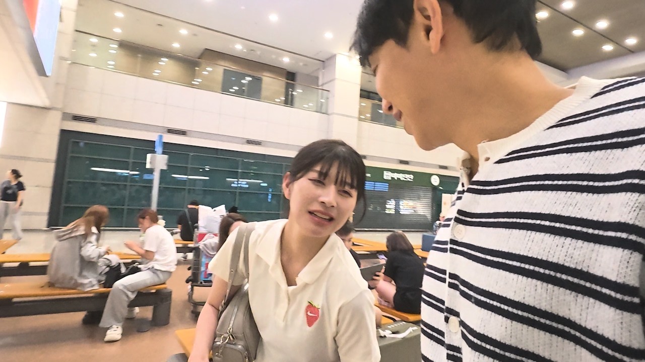 한국공항 파업으로 강제 이별하게된 한일커플🇯🇵
