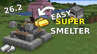 Mini Super Smelter Minecraft Java 26.2 | Fast & Compact Auto Smelter!