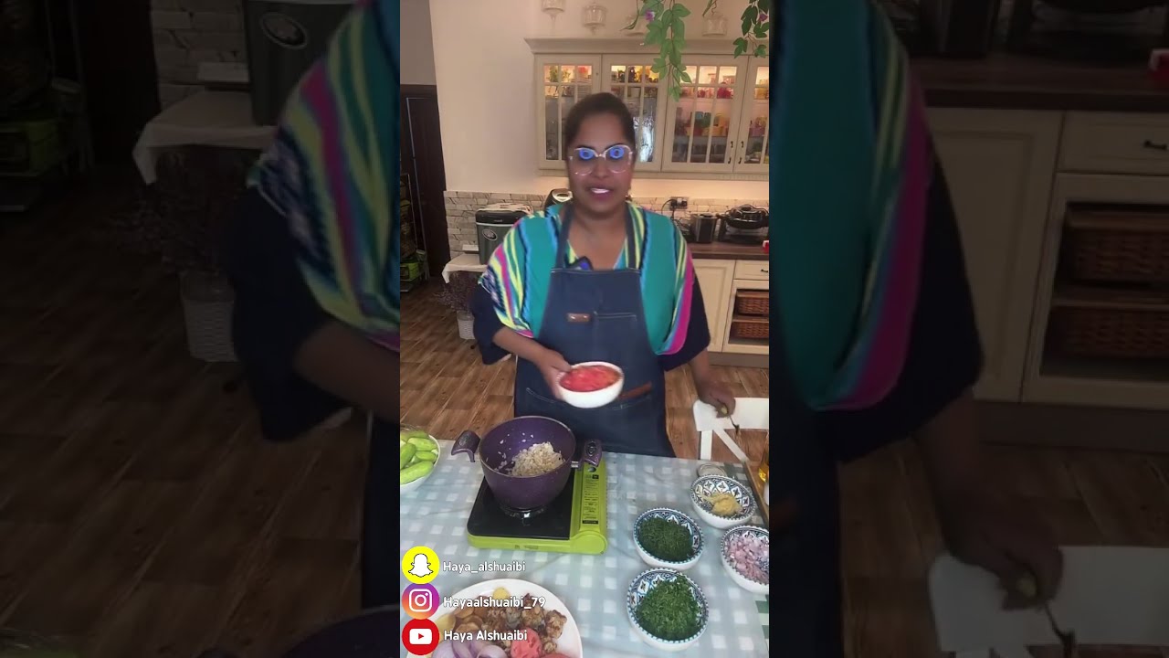 هيا الشعيبي لايف تطبخ مقلوبة دجاج ومحشي كوسه #هيا_الشعيبي | Haya Alshuaibi