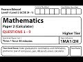 Revise Edexcel GCSE Maths Higher Paper 2 Set 1 Questions 1 - 9