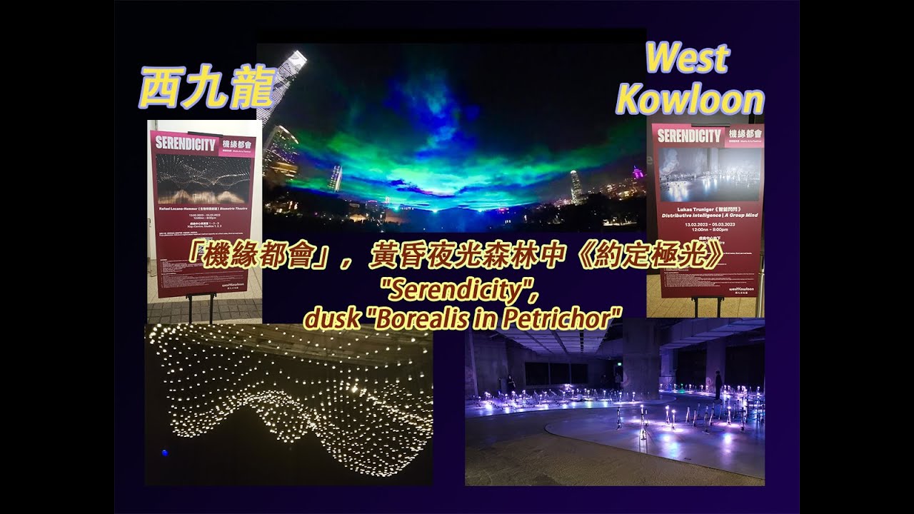 20230305 HKWalk西九~機緣都會,夜光森林,約定極光夜 / West Kowloon Art Park~Serendicity,  dusk "Borealis in Petrichor"