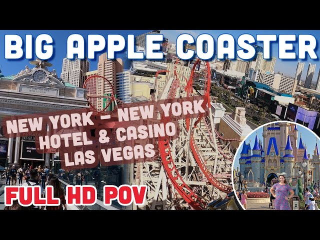 Big Apple Coaster front seat on-ride HD POV New York, New York Hotel &  Casino 