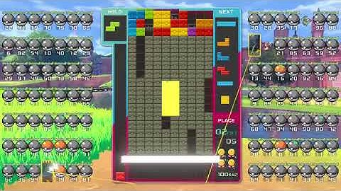 i got 3rd place again w/ me trying to clear the garbage lines in tetris 99 today!!!