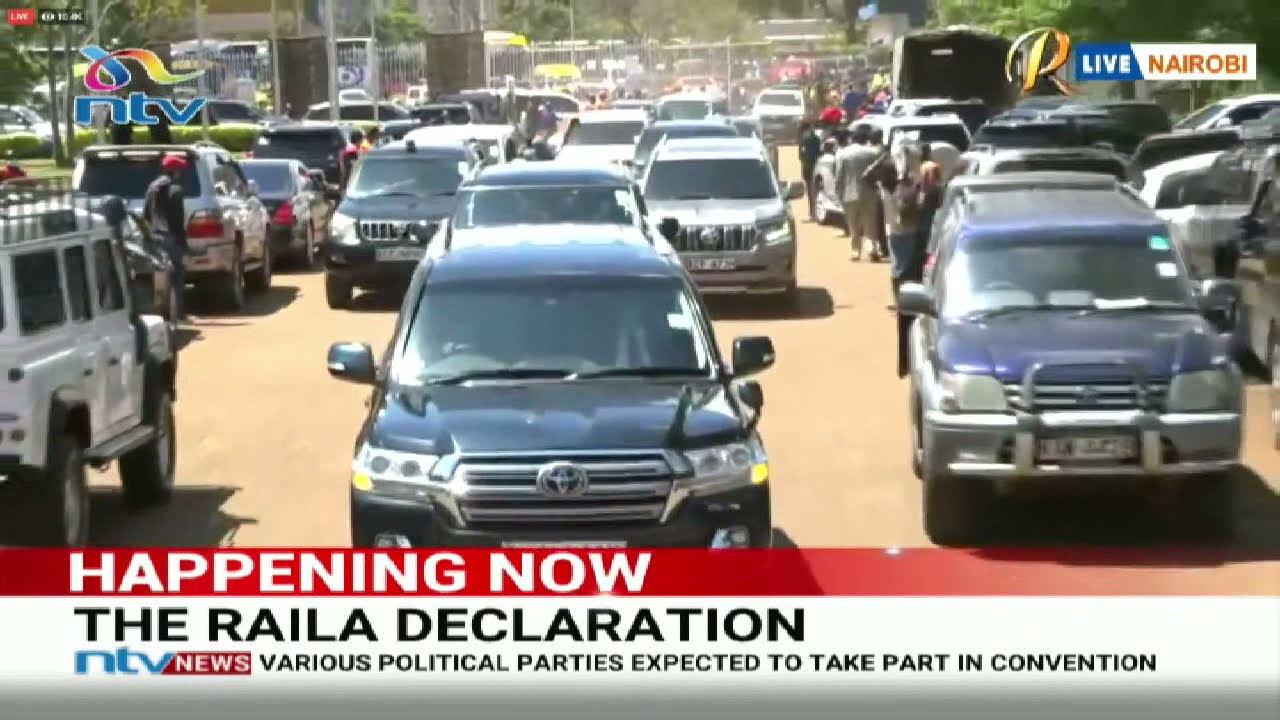 #AzimioLaUmoja :Raila Odinga's convoy from Safari Park to Kasarani