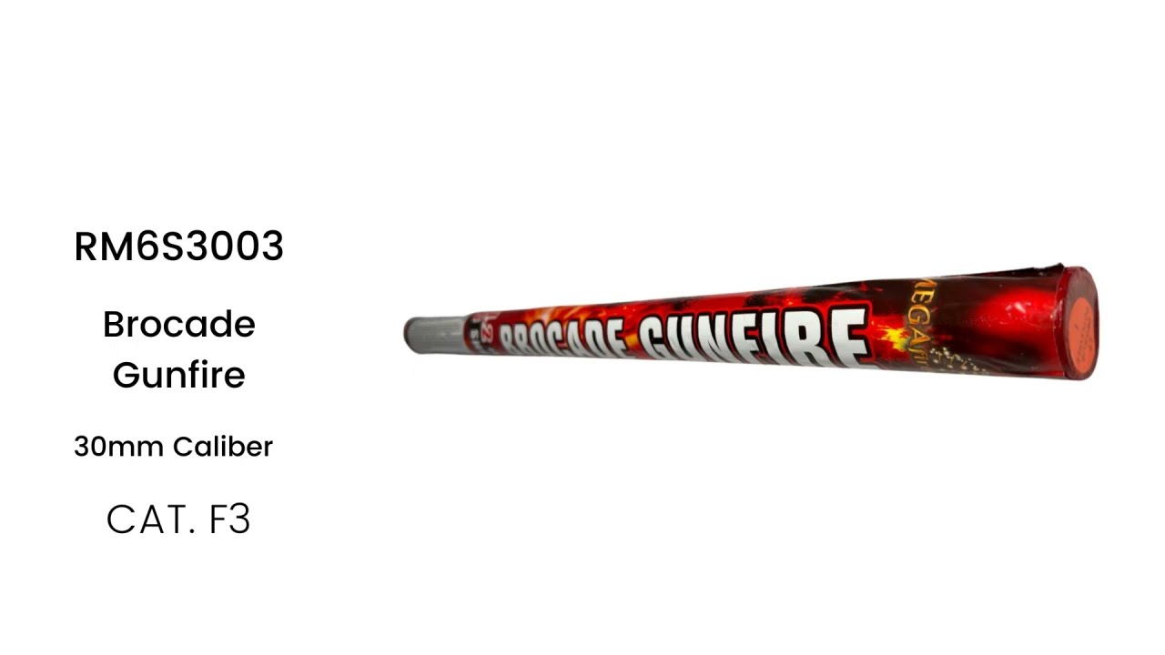 Romėniška lazda „Brocade Gunfire“ – MegaFireworks