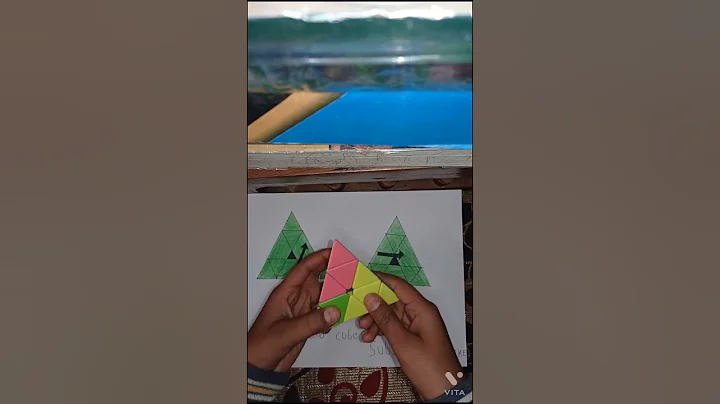 Pyramid Rubik's cube solve trick|Gaming and cubes #short #ytshorts
