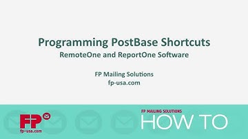 Program PostBase Shortcuts with RemoteOne/ReportOne Software