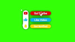 Liquid YouTube Subscribe Like Get Notified Buttons Green Screen Effects