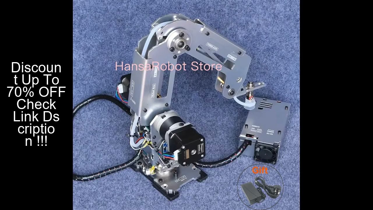 Big Load Arduino 4 DOF Robotic Arm Mechanical Claw Manipulator with Stepper Motor Gripper Suction Cu