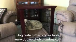 Ever wondered how to dual purpose your dog crate? Ours is now a coffee table and we