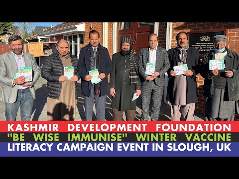 Kashmir Development Foundation Be wise Immunise winter vaccine literacy Campaign event in Slough, UK