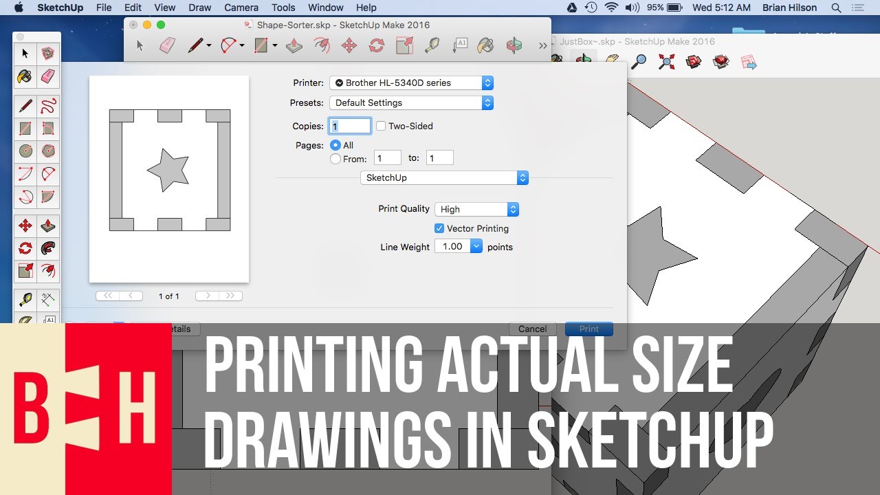 Printing Actual Size Templates With Sketchup Make For Mac YouTube Printing Actual Size Templates With Sketchup Make For Mac YouTube