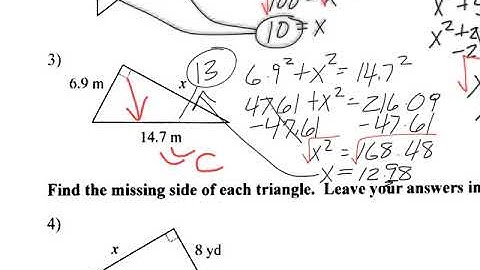 8-2 Pythagorean Theorem Notes Video