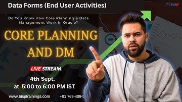 LIVE Webinar: Oracle Core Planning – Data Forms (End User Activities)