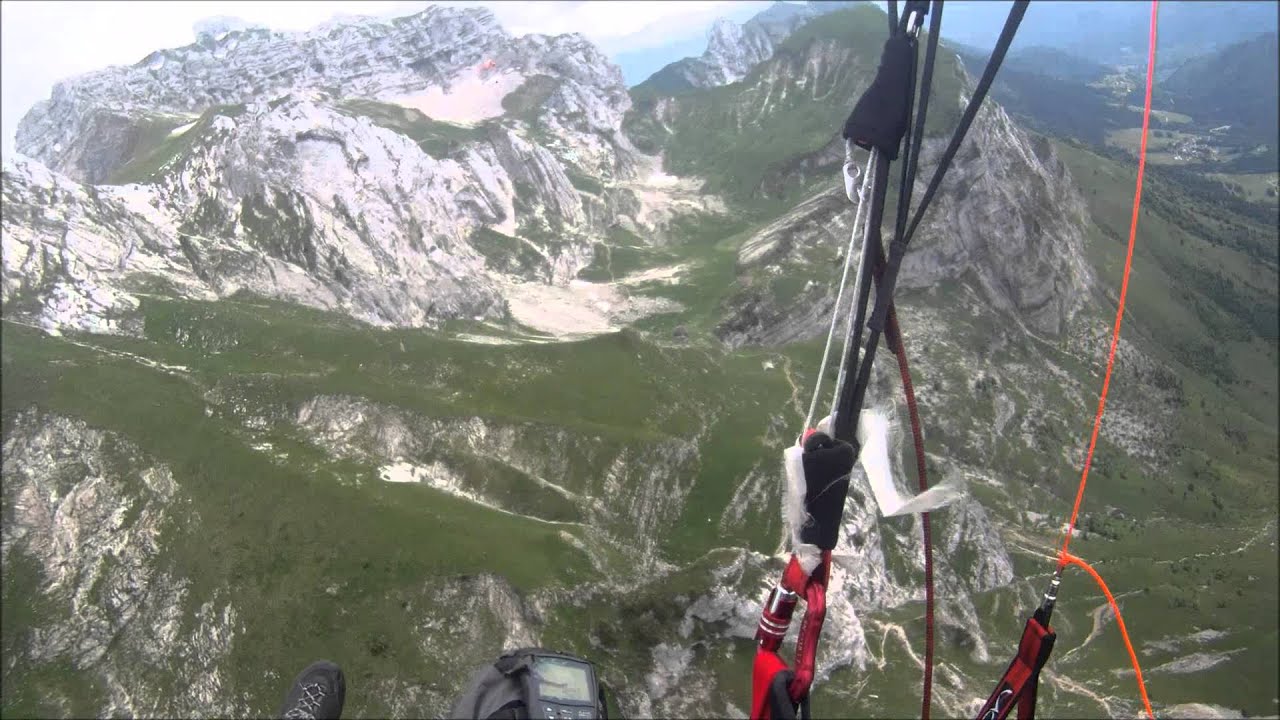 Paraglider stall in strong thermal