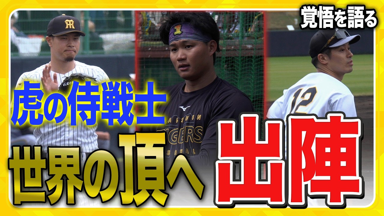 【侍戦士いざ世界へ】#坂本誠志郎 選手 #佐藤輝明 選手 #森下翔太 選手がチームを離れWBCへ！日の丸を背負い、世界へ挑む3人が覚悟を語りました！