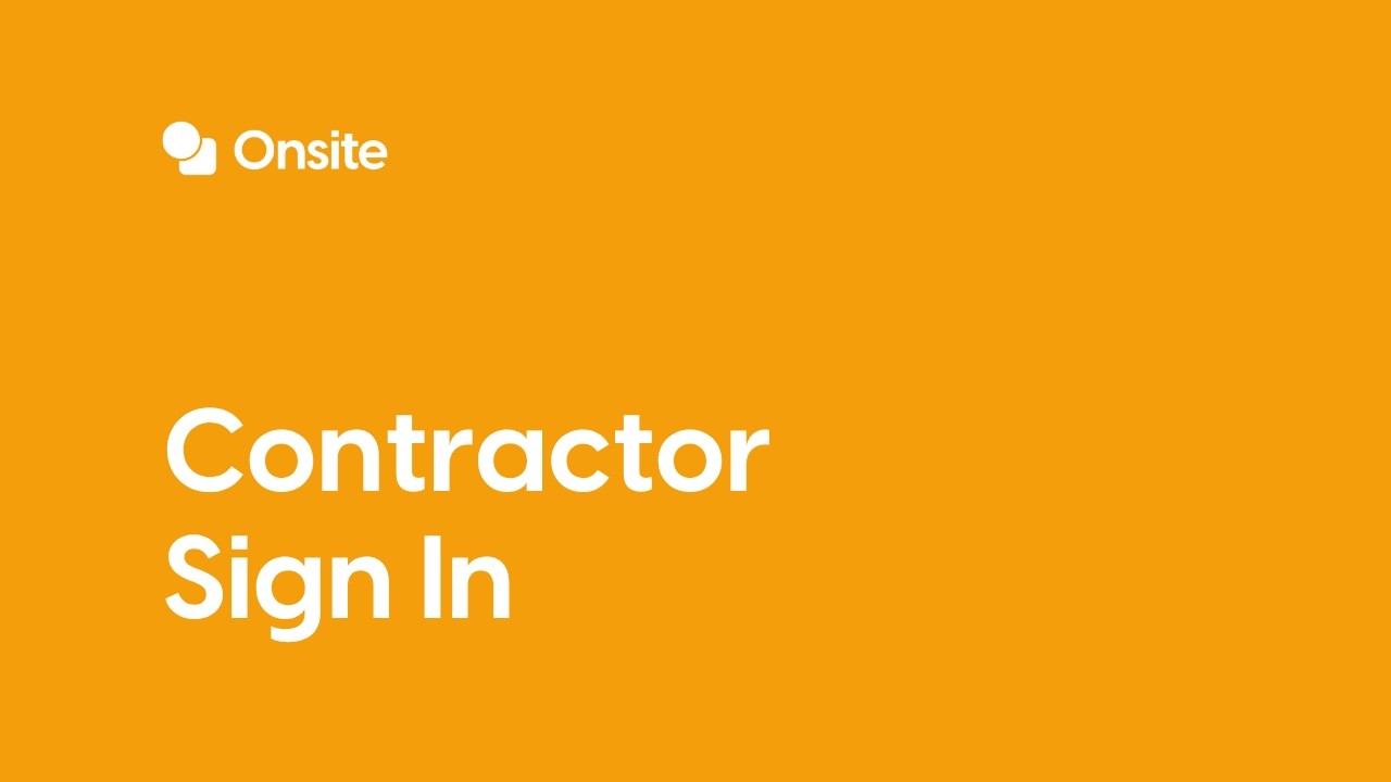 Introducing Contractor Sign In