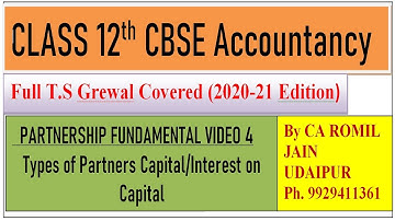 Class 12 Fundamentals - Interest on Capital Video 4