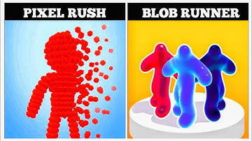 Pixel Rush vs Blob Runner - Android iOS Mobile Gameplay Walkthrough @KLSKINBOX