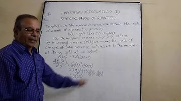 39 Application of derivatives I Rate of change of quantity