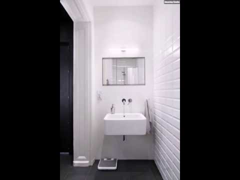 Weiß Einrichtung im minimalistischen Badezimmer