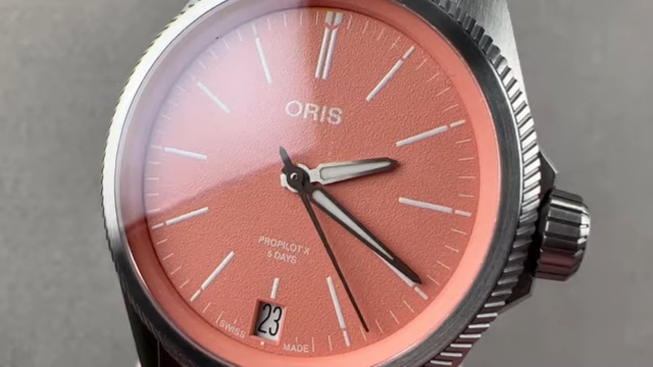 Oris ProPilot X Calibre 400 -39mm Titanium Salmon Dial Watch