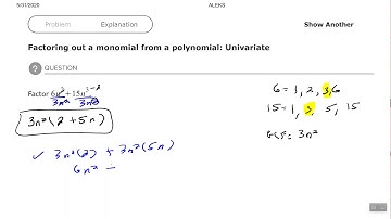 Factoring out a monomial from a polynomial: Univariate