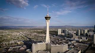 Las Vegas - The Strat Tower - Copyright Free Drone Video in 4K