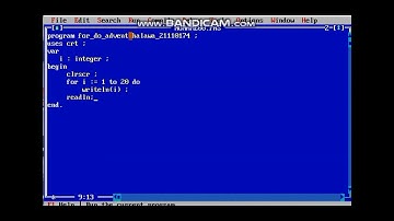 program struktur kendali perulangan for.. do menggunakan bahasa pemograman pascal