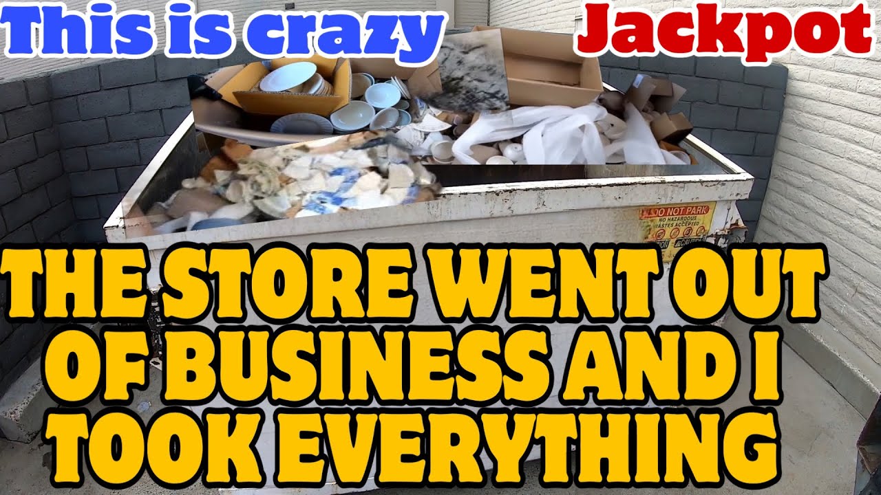 DUMPSTER DIVING THIS IS AMAZING THE STORE WENT OUT OF BUSINESS AND I dumpster-diving-this-is-amazing-the-store-went-out-of-business-and-i