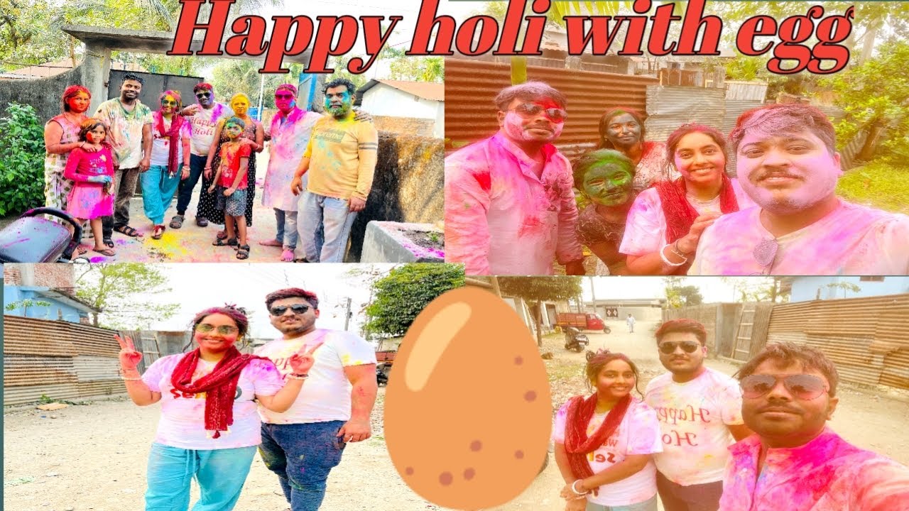 Holi special vlog with egg🥚. FIRST DAY আজ হোলিতে খুব মজা করলাম