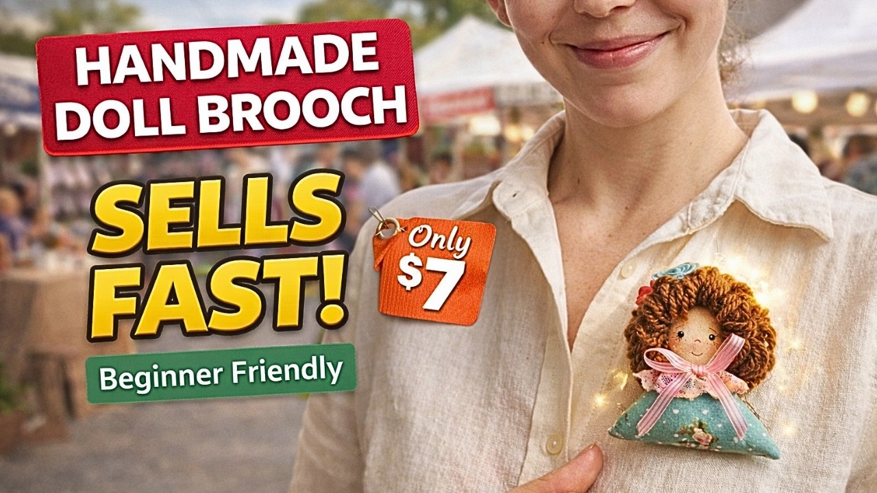 This Handmade Doll Brooch Sells FAST at Craft Fairs (Beginner Friendly)