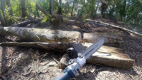 LẮP VÀ TEST BỘ CHUYỂN ĐỔI TỪ MÁY MÀI CẦM TAY THÀNH MÁY CƯA XÍCH!