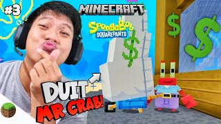 MEMBANTU MR CRAB AUTO BANYAKKKK DUIITTSS WKWK!! Minecraft Part 3 [INDO] ~Mr Crab Jadi Kaya Banget!