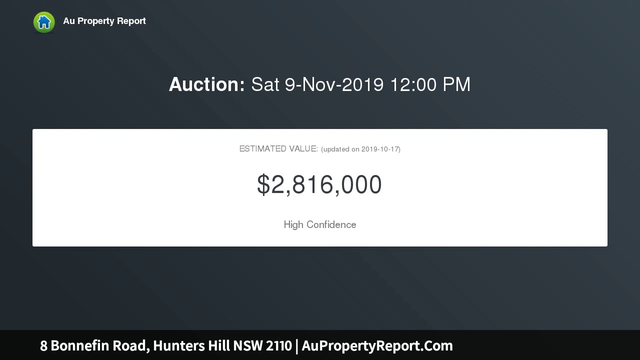 8 Bonnefin Road, Hunters Hill NSW 2110 | AuPropertyReport.Com