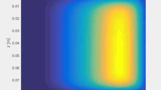 Numerical simulation of a rotating fluid in a cylinder.